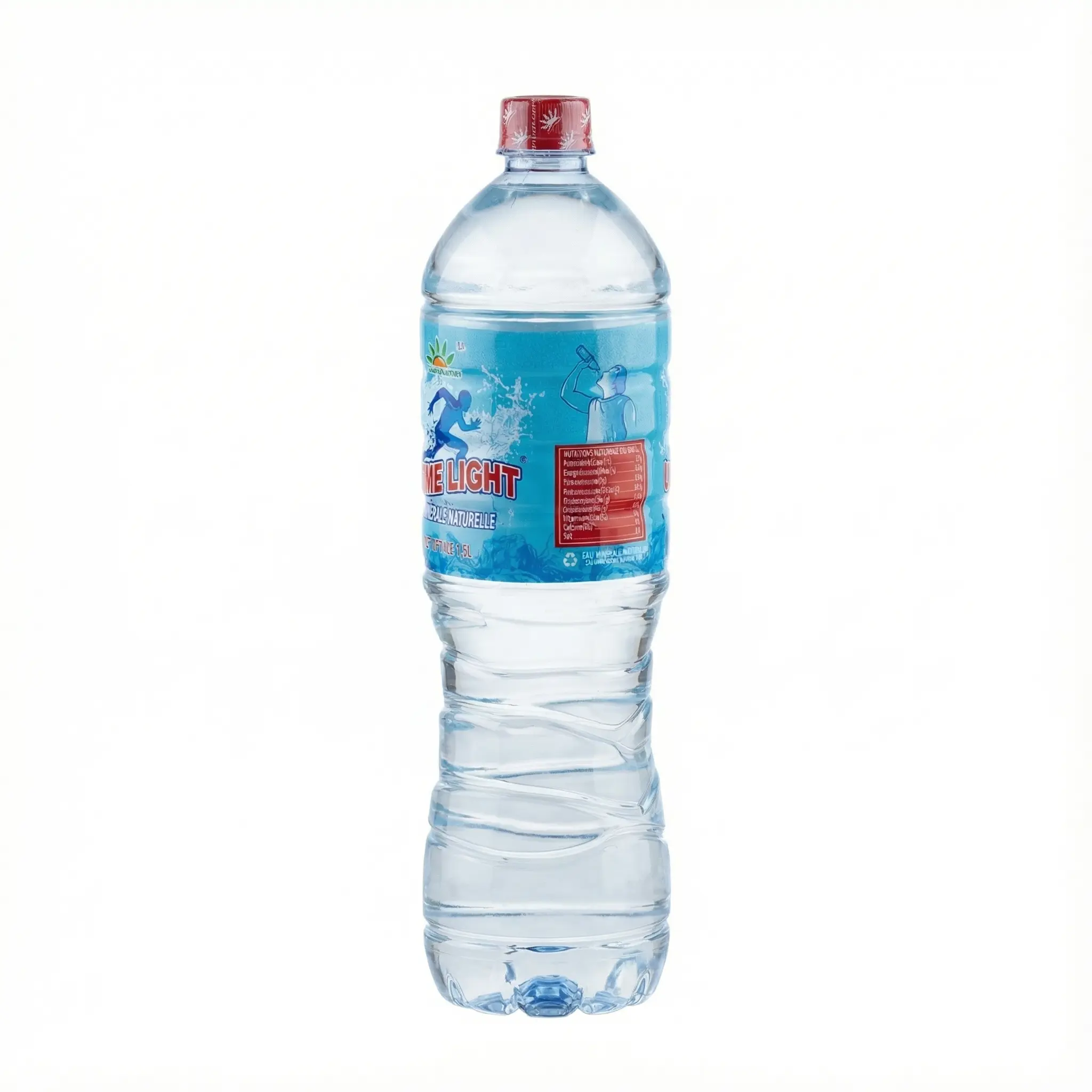 vue laterale bouteille eau minérale ultimate 1,5 litre
